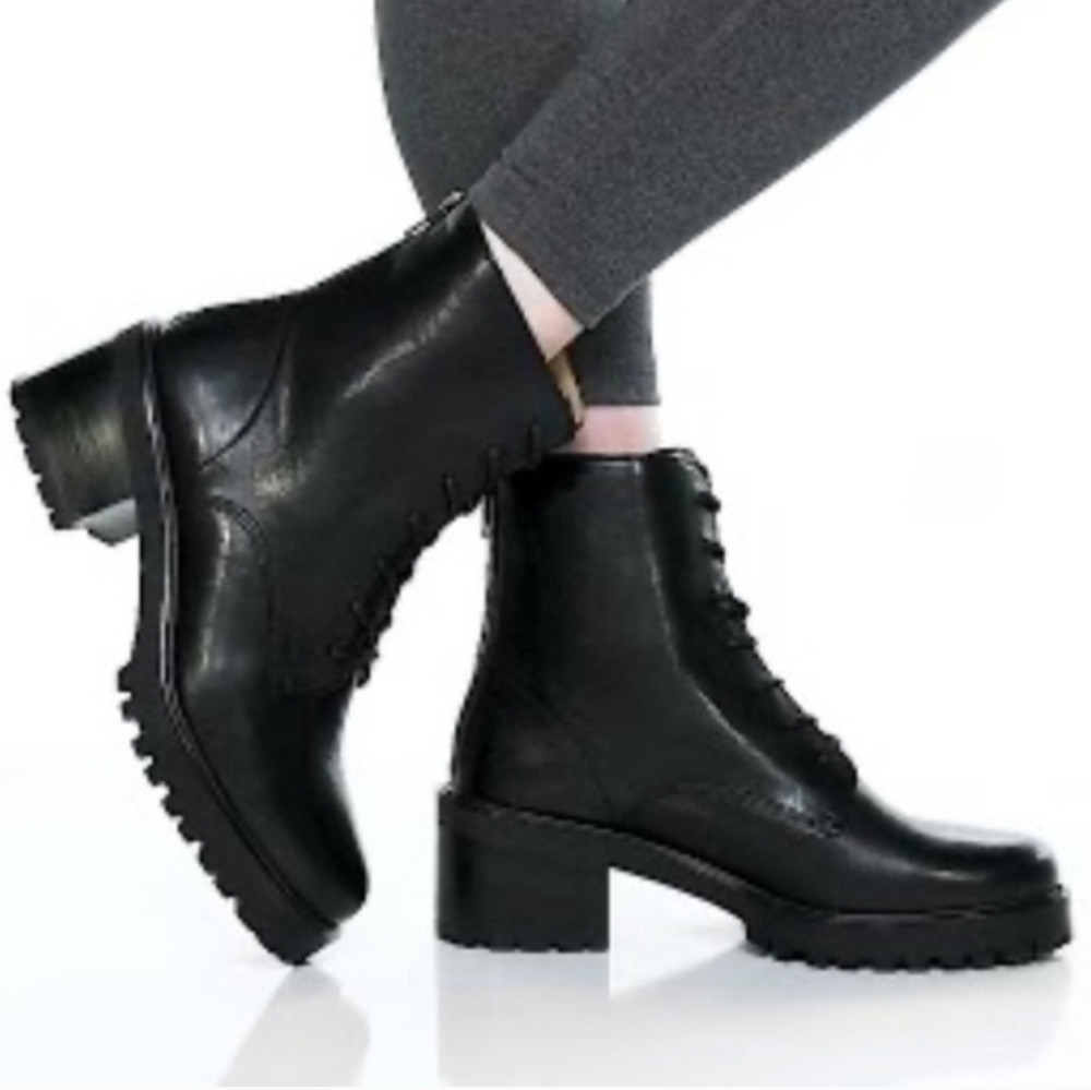 Madewell Bradley Black Combat‎ Lug Boots
